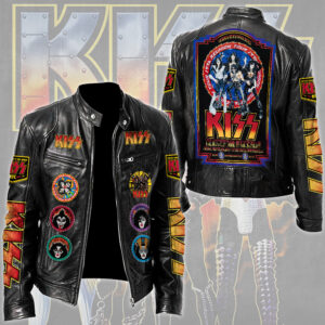 KISS Motorcycle Leather Jacket - TMTHU5073