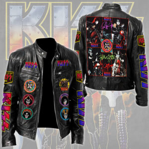 KISS Motorcycle Leather Jacket - TMTHU5151