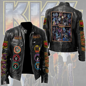 KISS Motorcycle Leather Jacket - TMTHU5282