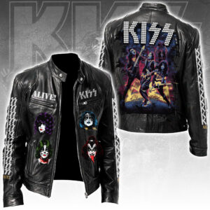 KISS Alive! 50th Anniversary Motorcycle Leather Jacket - TANTN22485