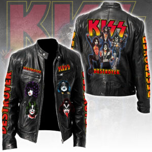 KISS Destroyer 50th Anniversary Motorcycle Leather Jacket - TANTN22001