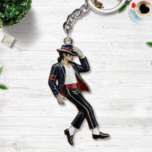 Michael Jackson Custom Shape 2-sided Keychain - HOATT17621