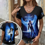 Michael Jackson 3D Women’s V-Neck T-Shirt – HOATT17633