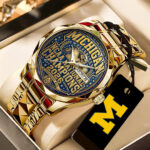 Michigan Wolverines 2026 Men’s Basketball National Champions Alloy Luxury Quartz Watch – TANTN22357