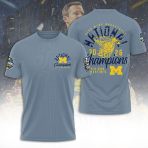 Michigan Wolverines 2026 Men's Basketball National Champions 3D Apparel - TANTN22130