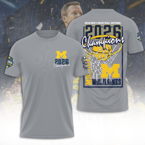 Michigan Wolverines 2026 Men's Basketball National Champions 3D Apparel - TANTN22132