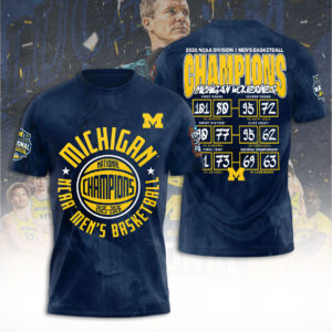 Michigan Wolverines 2026 Men's Basketball National Champions 3D Apparel - TANTN22286