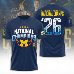 Michigan Wolverines 2026 Men’s Basketball National Champions 3D Apparel - TANTN22525
