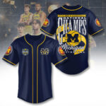 Michigan Wolverines 2026 Men’s Basketball National Champions Baseball Jersey – TANTN22391