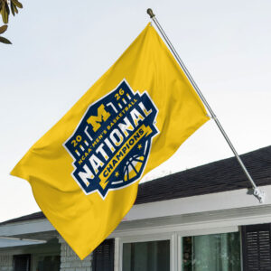 Michigan Wolverines 2026 Men's Basketball National Champions 3D Double-side House Flag - TANTN22126