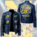 Michigan Wolverines 2026 Men’s Basketball National Champions Motorcycle Leather Jacket – TANTN22492