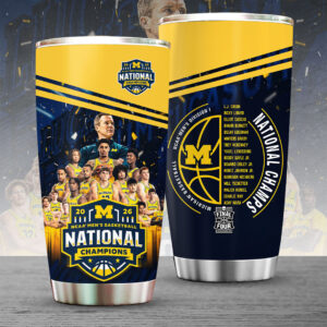 Michigan Wolverines 2026 Men’s Basketball National Champions Tumbler Cup - TANTN22312