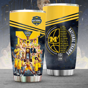 Michigan Wolverines 2026 Men’s Basketball National Champions Tumbler Cup - TANTN22338