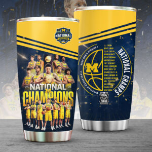 Michigan Wolverines 2026 Men’s Basketball National Champions Tumbler Cup - TANTN22339