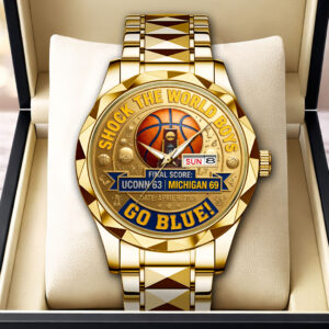 Michigan Wolverines 2026 Men's Basketball National Champions Alloy Luxury Quartz Watch - HOATT17617
