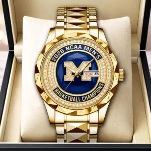 Michigan Wolverines 2026 Men’s Basketball National Champions Alloy Luxury Quartz Watch - HOATT17300