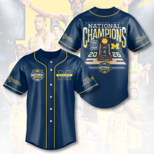 Michigan Wolverines 2026 Men’s Basketball National Champions Baseball Jersey - HOATT17282