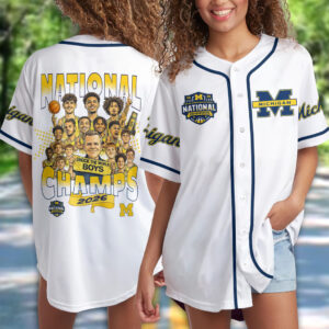 Michigan Wolverines 2026 Men’s Basketball National Champions Baseball Jersey - HOATT17512