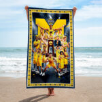 Michigan Wolverines 2026 Men’s Basketball National Champions Rectangle Beach Towel – HOATT17419