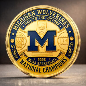 Michigan Wolverines 2026 Men's Basketball National Champions Commemorative Coin - HOATT17386