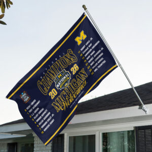 Michigan Wolverines 2026 Men's Basketball National Champions 3D Double-side House Flag - GNE6020