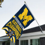 Michigan Wolverines 2026 Men’s Basketball National Champions 3D Double-side House Flag – HOATT17318