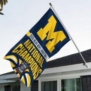 Michigan Wolverines 2026 Men's Basketball National Champions 3D Double-side House Flag - HOATT17318