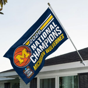 Michigan Wolverines 2026 Men’s Basketball National Champions 3D Double-side House Flag - HOATT17346