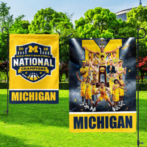 Michigan Wolverines 2026 Men's Basketball National Champions Double-side Garden Flag - HOATT17372