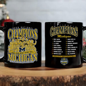 Michigan Wolverines 2026 Men's Basketball National Champions Ceramic Mug - HOATT17487