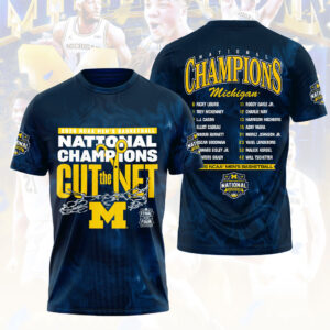 Michigan Wolverines 2026 Men’s Basketball National Champions 3D Apparel - HOATT17505