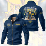 Michigan Wolverines 2026 Men’s Basketball National Champions Thick Knit Fleece Jacket – HOATT17493