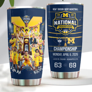 Michigan Wolverines 2026 Men’s Basketball National Champions Tumbler Cup - HOATT17227