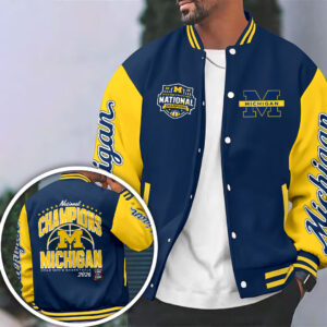 Michigan Wolverines 2026 Men's Basketball National Champions Varsity Jacket - HOATT17243