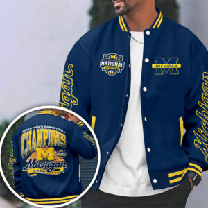 Michigan Wolverines 2026 Men’s Basketball National Champions Varsity Jacket - HOATT17348