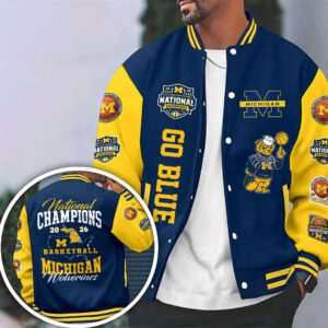 Michigan Wolverines 2026 Men’s Basketball National Champions Varsity Jacket - HOATT17587