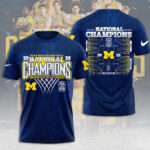 Michigan Wolverines 2026 NCAA Men’s Basketball National Champs 3D Apparel – TMTHU4962