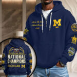 Michigan Wolverines 2026 NCAA Men’s Basketball National Champs 3D Unisex Waffle Hoodie – TMTHU5366
