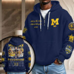 Michigan Wolverines 2026 NCAA Men’s Basketball National Champs 3D Unisex Waffle Hoodie – TMTHU5367