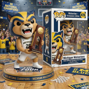 Michigan Wolverines 2026 NCAA Men’s Basketball National Champs 3D Collectible Vinyl Figure - TMTHU4998