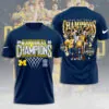 Michigan Wolverines 2026 NCAA Men’s Basketball National Champs 3D Apparel - TMTHU4961