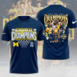 Michigan Wolverines 2026 NCAA Men’s Basketball National Champs 3D Apparel – TMTHU4961