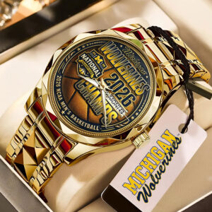 Michigan Wolverines 2026 NCAA Men’s Basketball National Champs Alloy Luxury Quartz Watch - TMTHU5026