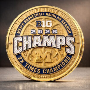 Michigan Wolverines 2026 NCAA Men’s Basketball National Champs Commemorative Coin - TMTHU5038