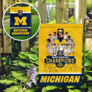 Michigan Wolverines 2026 NCAA Men’s Basketball National Champs Double-side Garden Flag - TMTHU5118
