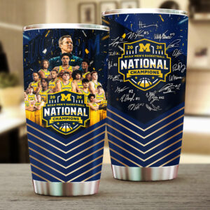 Michigan Wolverines 2026 NCAA Men’s Basketball National Champs Tumbler Cup - TMTHU5098