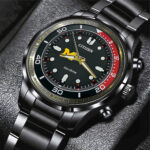 Michigan Wolverines Men’s Basketball Black Stainless Steel Watch – TMTHU5084