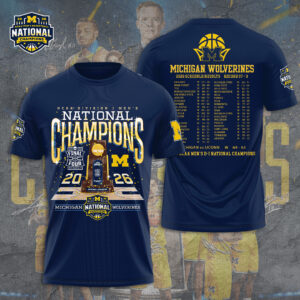 Michigan Wolverines Men's Basketball 3D Apparel - GNE6185