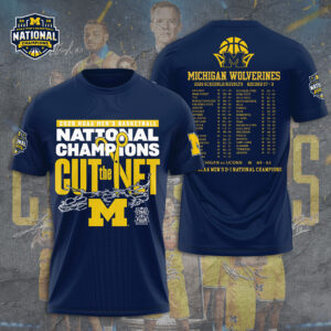 Michigan Wolverines Men's Basketball 3D Apparel - GNE6186