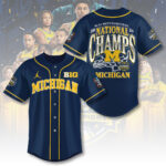 Michigan Wolverines 2026 Men’s Basketball National Champions Baseball Jersey – TANTN22349